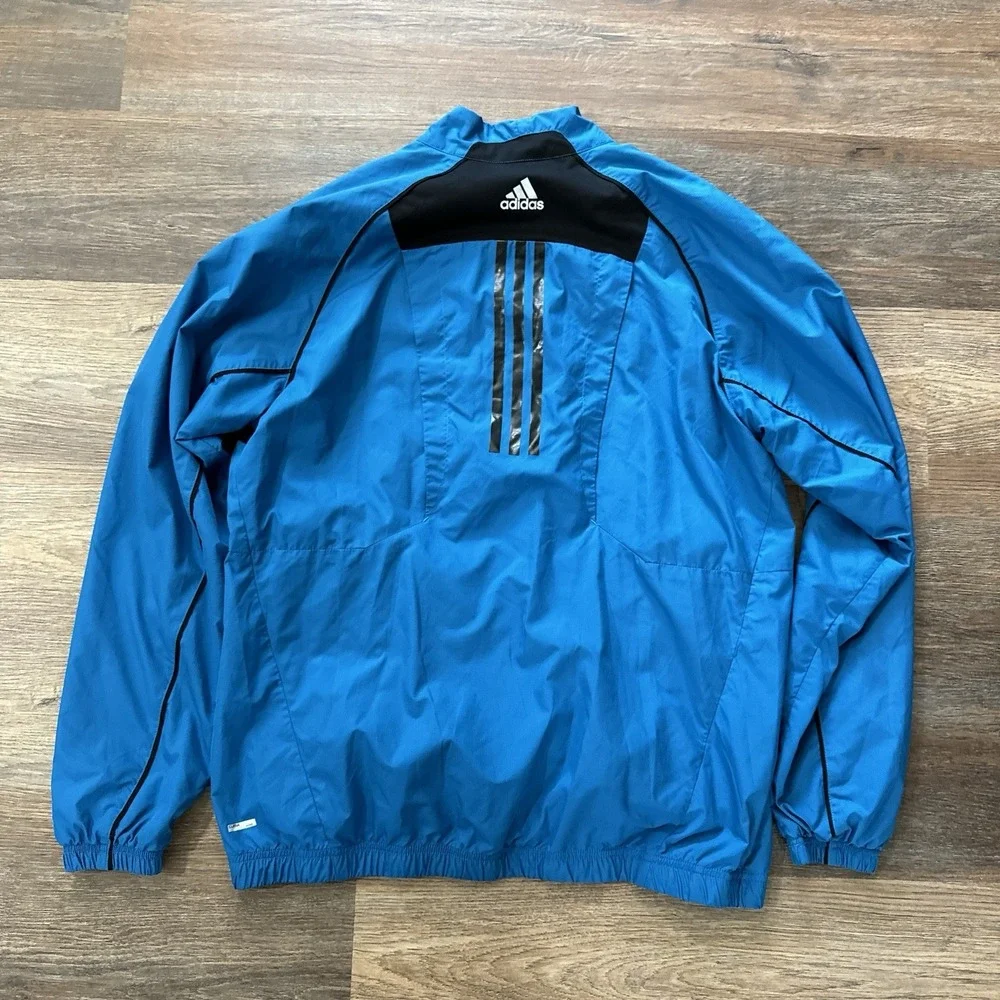 Adidas Climaproof Wind Men's Blue 1/4 Zip‎ Golf Pullover Sz Medium